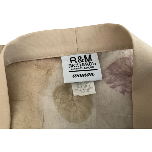 R&M Richards Women's Blouse & Cover Set 18W Floral Print Polyester - Picture 6 of 14